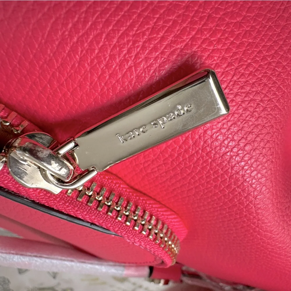 Kate Spade Kristi Medium Flap Leather Backpack in Bright Pink Peppe KA695